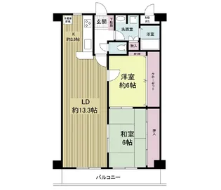 サザンコートなかもず【2階】の間取り