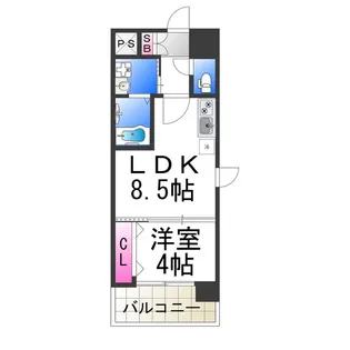 レクシア堺東【504号室】の間取り