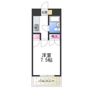 プレアール中之町【203号室】の間取り