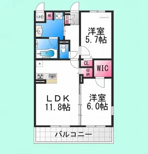 スマイル旭ヶ丘【207号室】の間取り