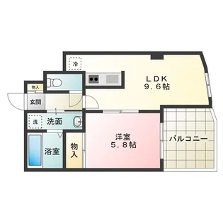 ジェルメ河善【8階】の間取り