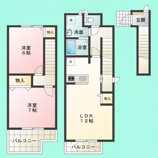サニービレッジ【201号室】の間取り