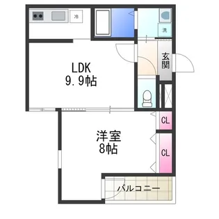 フジパレス堺大浜中町【1階】の間取り