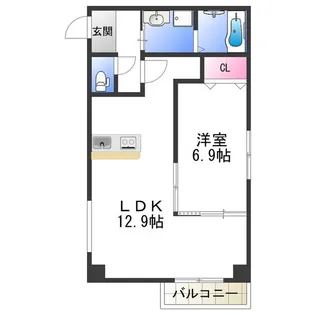 エヌエムスワサントディズユイット【3FD号室】の間取り