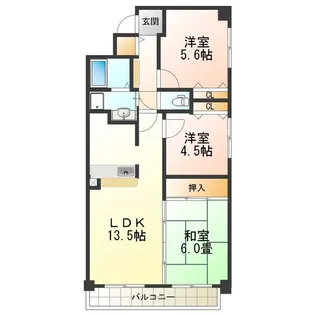 グランブルー宿屋町【201号室】の間取り