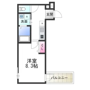 1Kの間取り画像