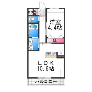 レジデンス北花田【3階】の間取り