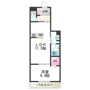シャーメゾン プレベネッセ【2階】の間取り