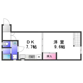 ラ・レズィダンス・リル【1階】の間取り