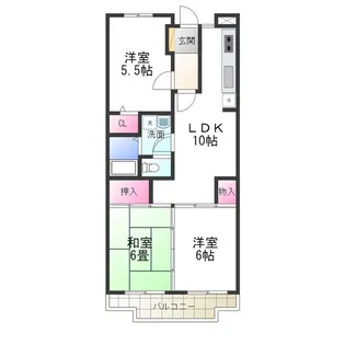 メゾンM香ヶ丘【302号室】の間取り