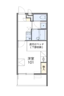 レオパレス寺地【3階】の間取り