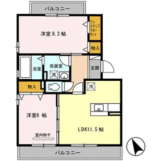 リブレ B棟【3階】の間取り
