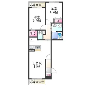 La Casa Siesta【301号室】の間取り