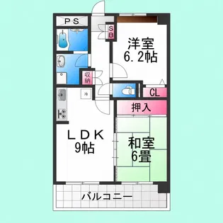 グレースコート【403号室】の間取り