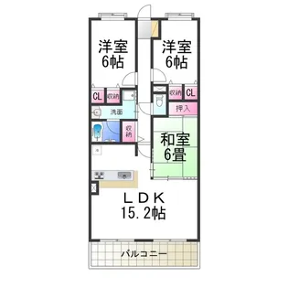 ソルプラーサ堺【1509号室】の間取り