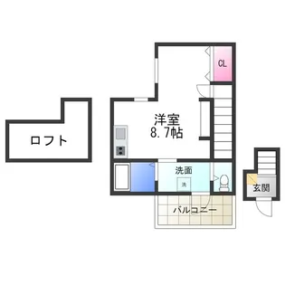 あんしん+出島町08−4007【2階】の間取り