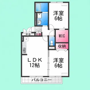 フラワーメゾンB棟【3階】の間取り