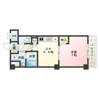 モルゲン北花田【1階】の間取り