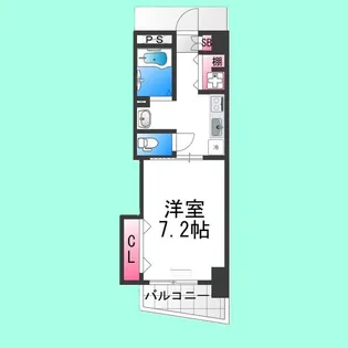 リアルなかもず【6階】の間取り