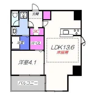 REGGATO中百舌鳥【301号室】の間取り