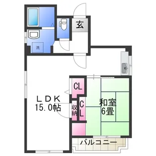 メゾンドールDOI【601号室】の間取り