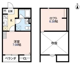 サングレイス南清水(サングレイスミナミシミズ)【2階】の間取り