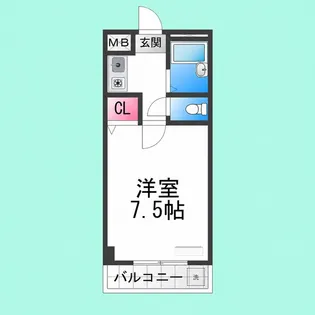 ハイツアズール【4階】の間取り