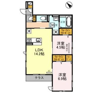 シャルマン東三国ヶ丘【3階】の間取り