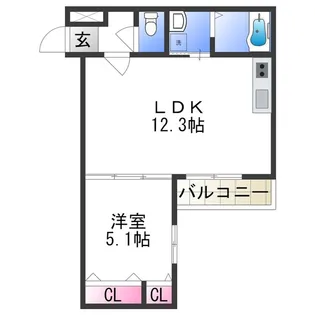 サン・ルーチェ【202号室】の間取り