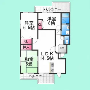 メゾン・アルルN【1階】の間取り