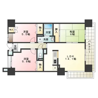 サンパティーク【202号室】の間取り