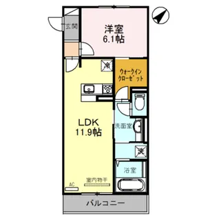 LaLuceTY(ラルーチェティーワイ) 【3階】の間取り