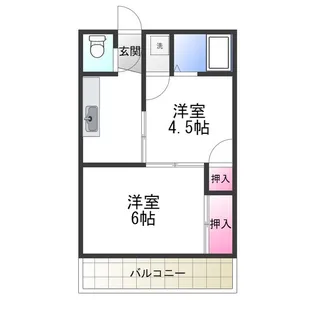 バローレ堺【201号室】の間取り