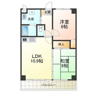 サンライズ三国ヶ丘【402号室】の間取り