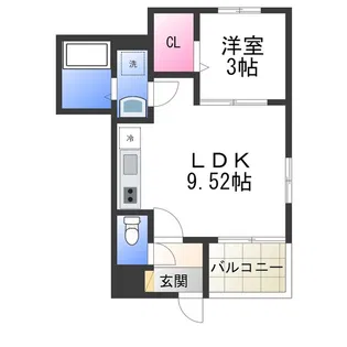 REGALEST 堺東【302号室】の間取り