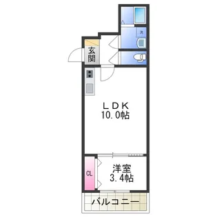 F+style浜寺石津町西3号館【2階】の間取り