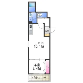 F+style浜寺石津町西3号館【2階】の間取り