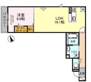 メゾンシュシュ A棟【2階】の間取り