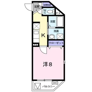 サザンウイング【1階】の間取り