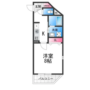 サザンウイング【1階】の間取り