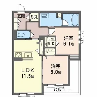 southern Lino【2階】の間取り