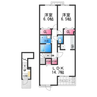 ヴィラ サローネ【2階】の間取り