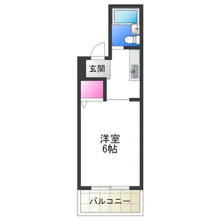 プラットホーム七道【201号室】の間取り