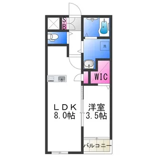 1LDKの間取り画像