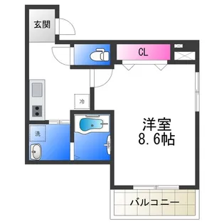 フジパレス鳳中町ノース【1階】の間取り
