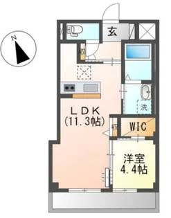 レヴォントゥレットⅡ【2階】の間取り