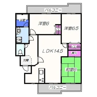 メゾン・アルルS【302号室】の間取り