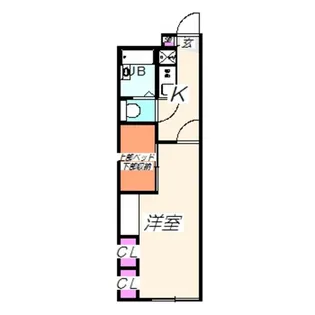 レオパレスルシェルブル金岡【217号室】の間取り