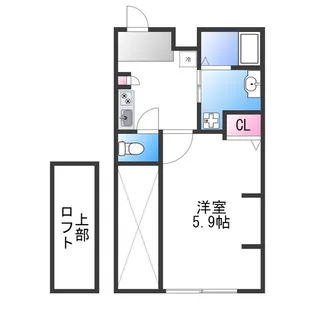 ジーイーアン【1FD号室】の間取り