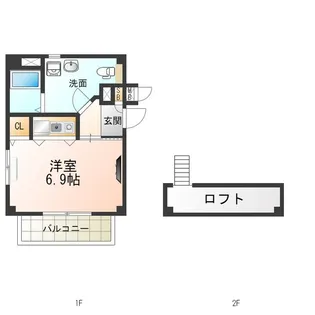 エヌエムディセット【301号室】の間取り